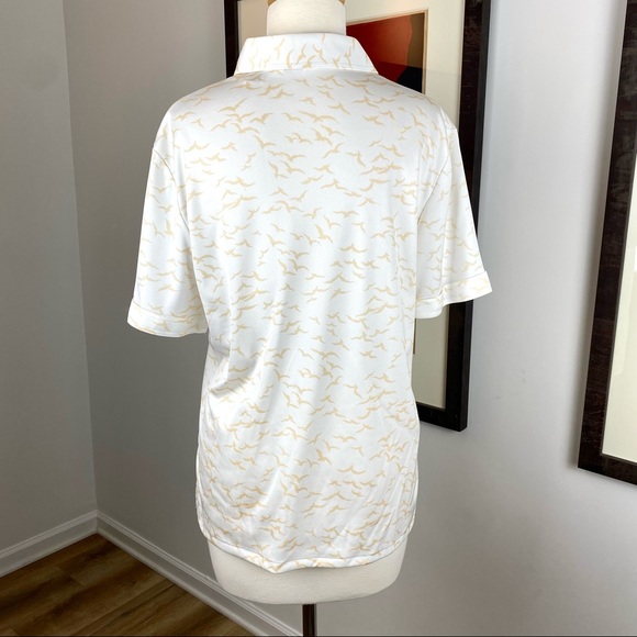 Vintage Birds Hooper Associates 60s 70s Polyester Leisure Shirt Blouse 14 - Picture 4 of 5